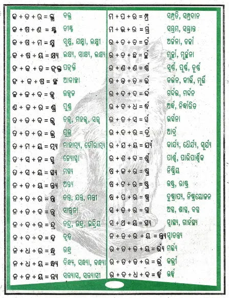 Odia Juktakhyara Words